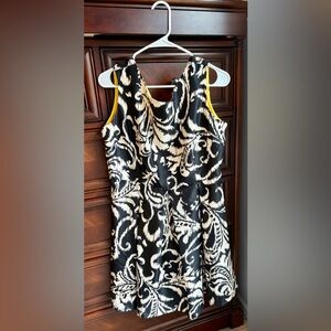 Elegant Black and White Patterned Dress